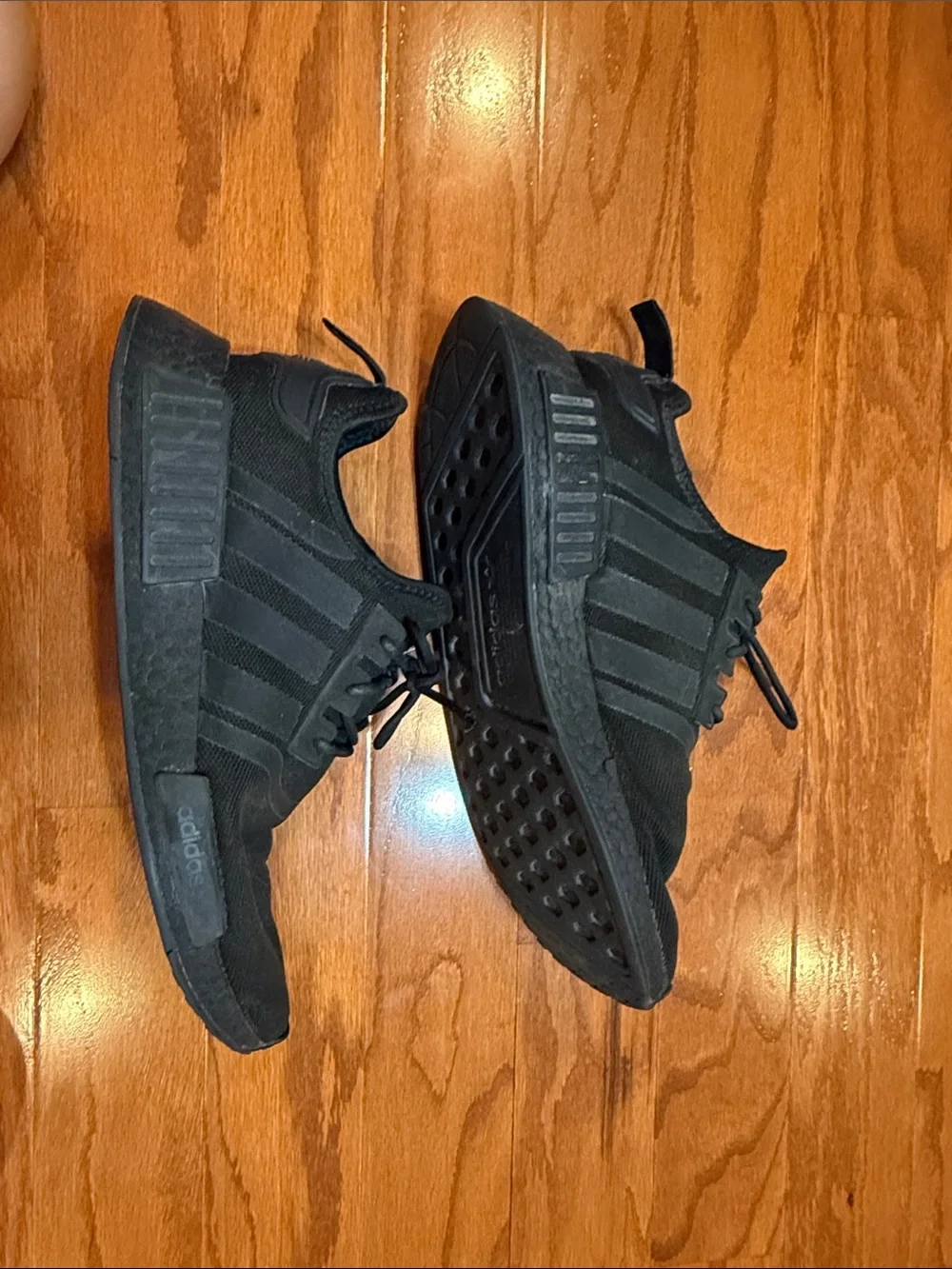 adidas Black Men's Knit Low-Top Sneakers